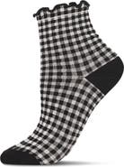 MeMoi Gingham Ankle Socks