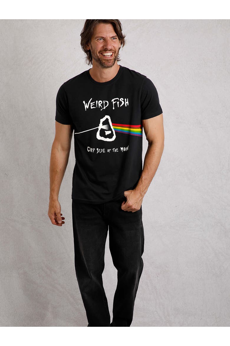 Carp Side Front Print Artist T-Shirt, Alternate, color, Black