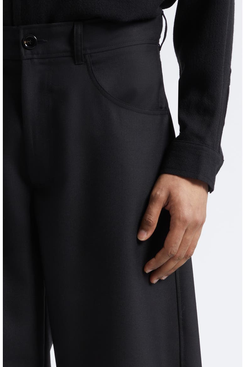 Gino Barrel Leg Trousers, Alternate, color, FINE BLACK WOOL