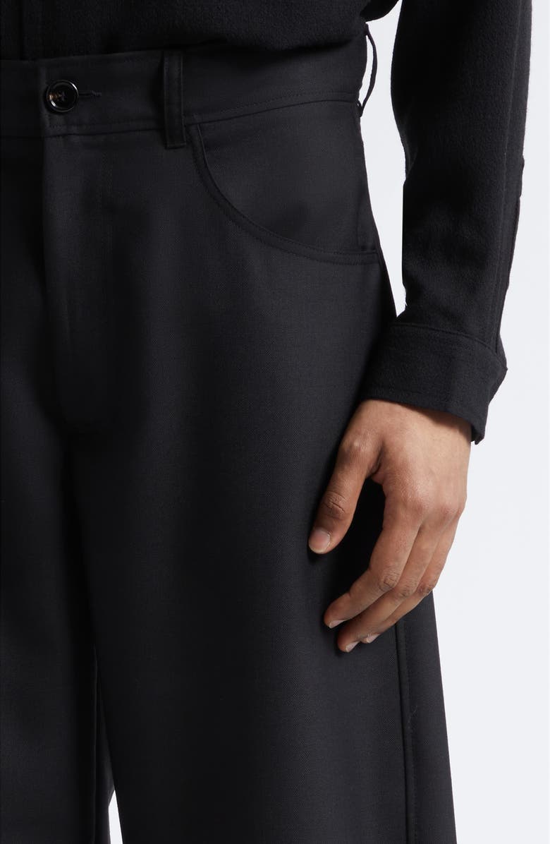 Séfr Gino Barrel Leg Trousers, Alternate, color, Fine Black Wool