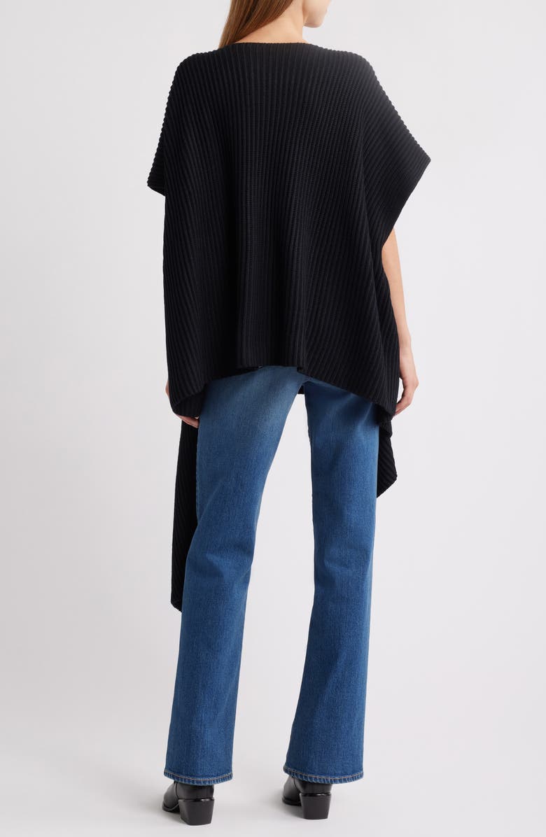 Pixie Market Cape Sweater, Alternate, color, Black