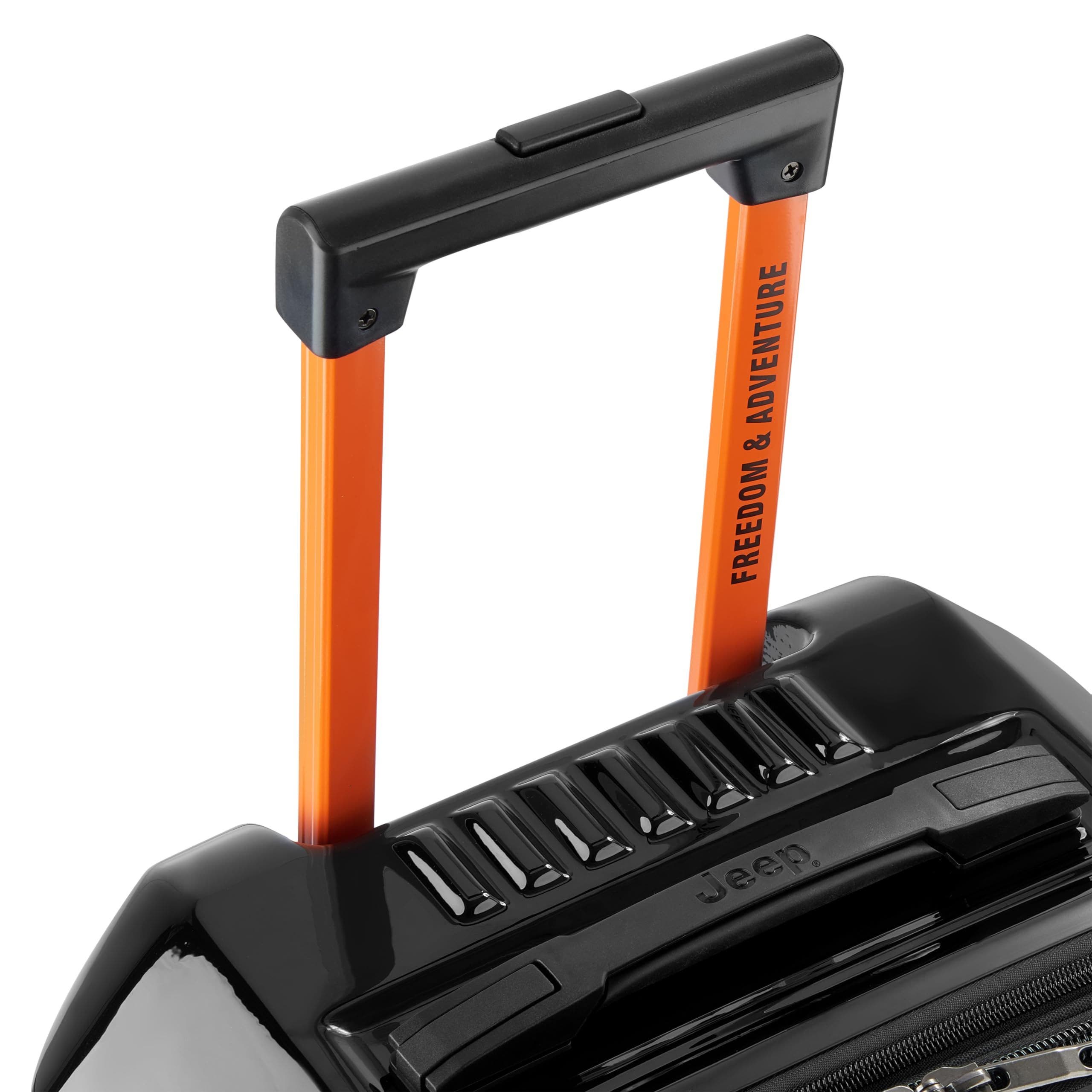 JEEP JH003B Checked-Large 30 Inch Hardside Expandable Luggage with Two Wheels, Alternate, color, Black