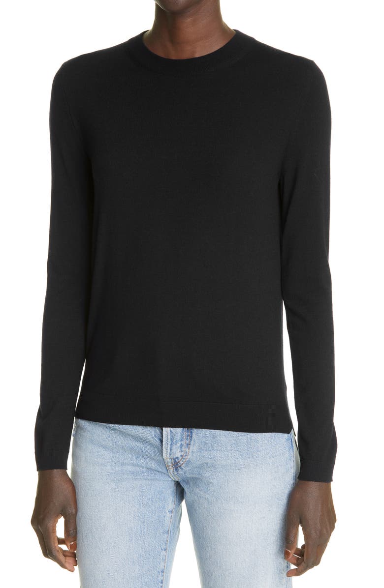 PARTOW Greta Virgin Wool Sweater, Alternate, color, Black