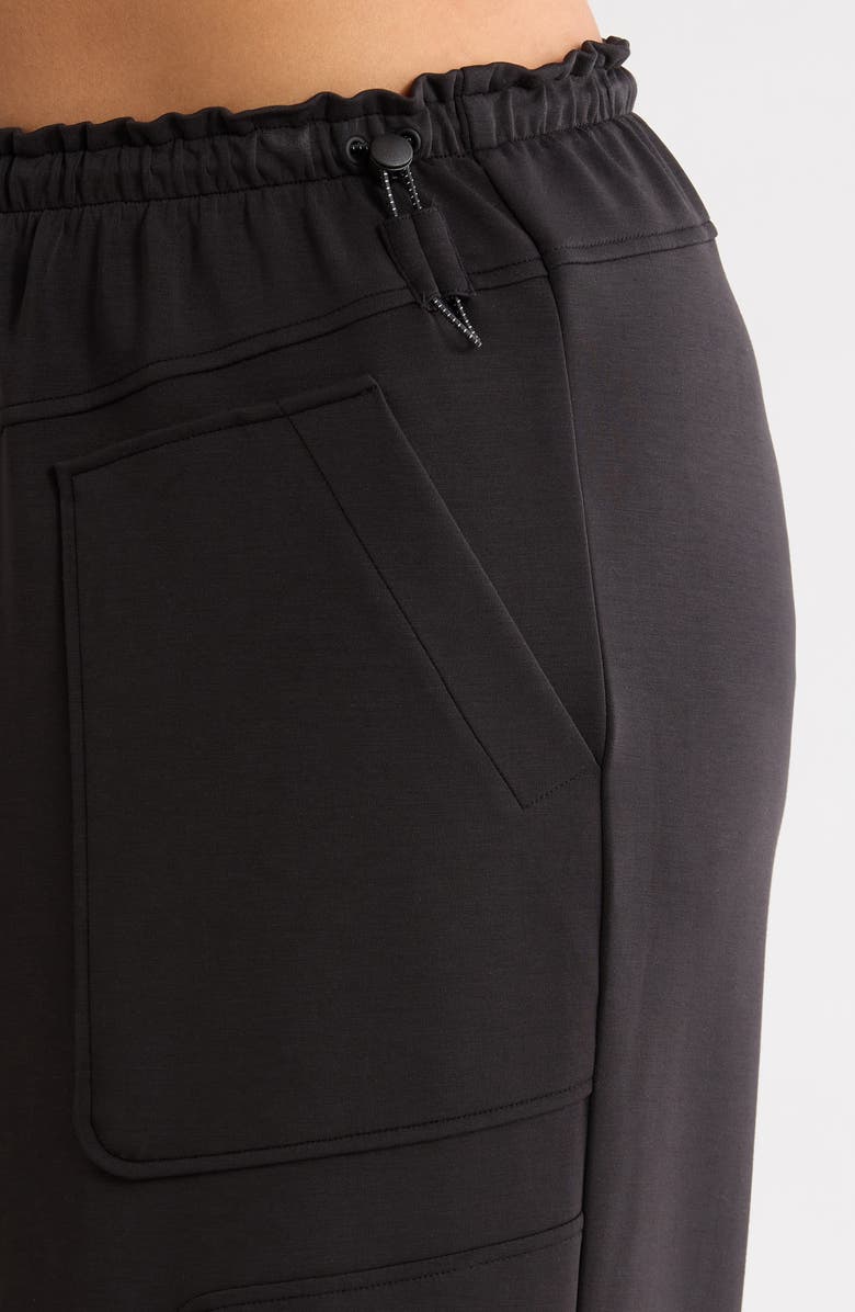 Wit & Wisdom Yoke Detail Wide Leg Scuba Pants, Alternate, color, Black