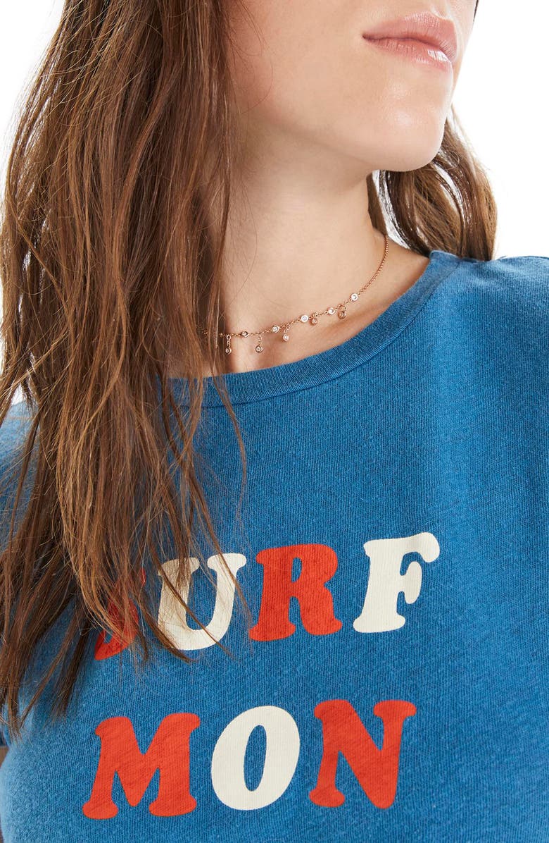 MOTHER The Sinful Supérieur Tee, Alternate, color, Surf Mon Amour