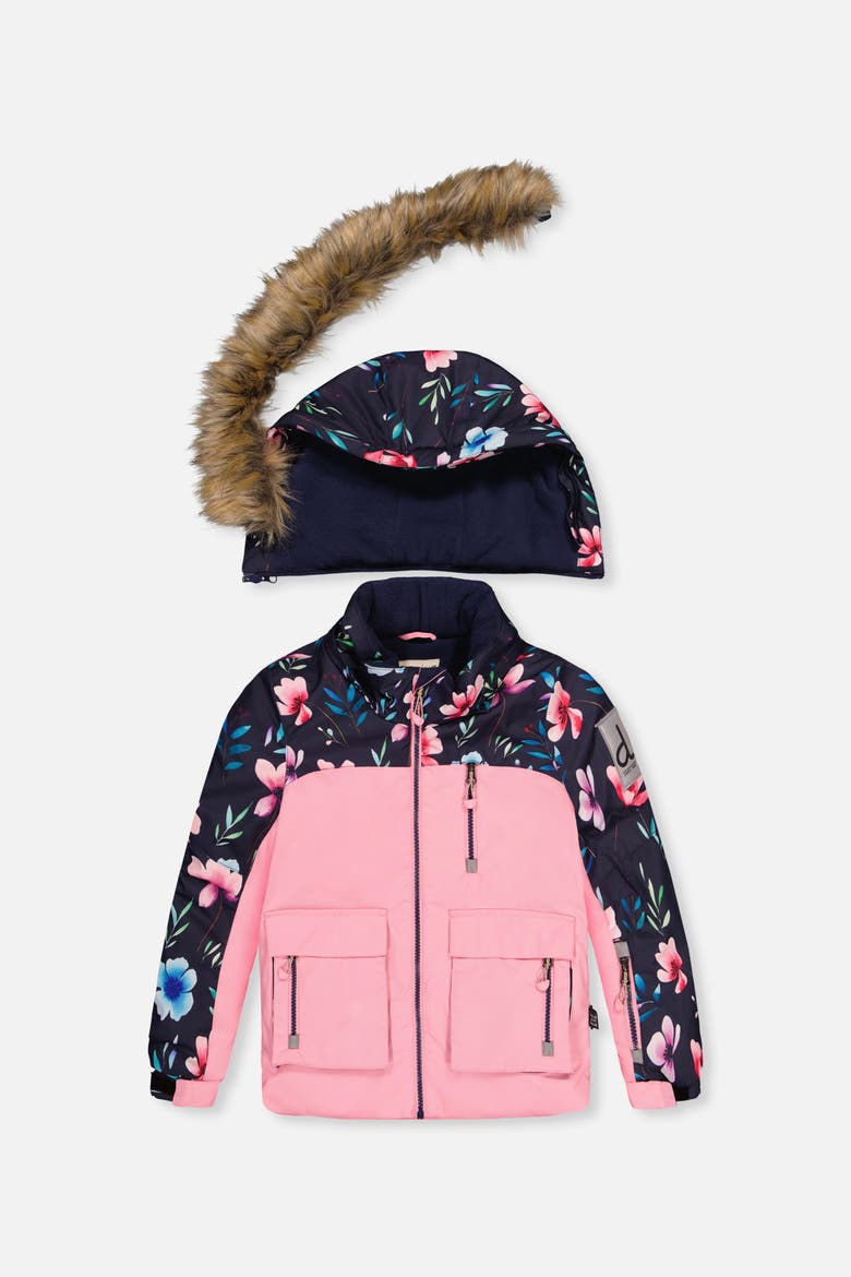 Play Floral Jacket & Reinforced Pants Two Piece Snowsuit, Alternate, color, Pink