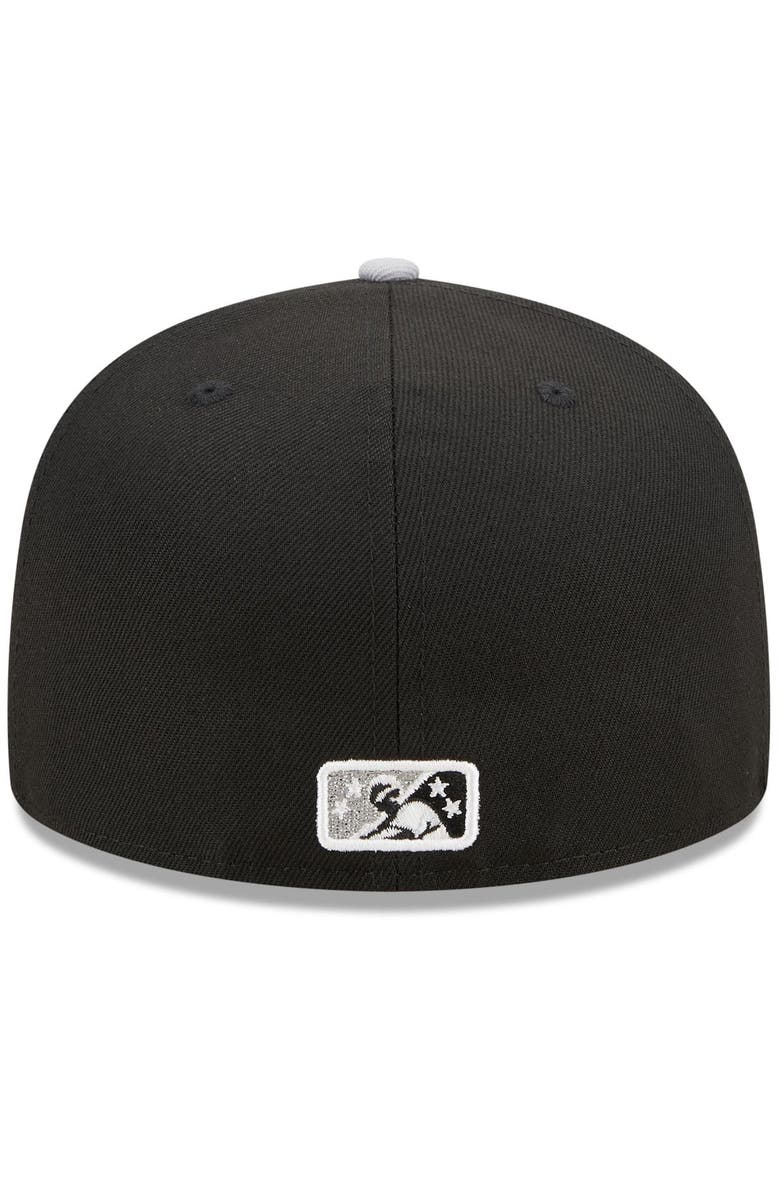 New Era Men's New Era Black/Gray Norfolk Tides Marvel x Minor League 59FIFTY Fitted Hat, Alternate, color,