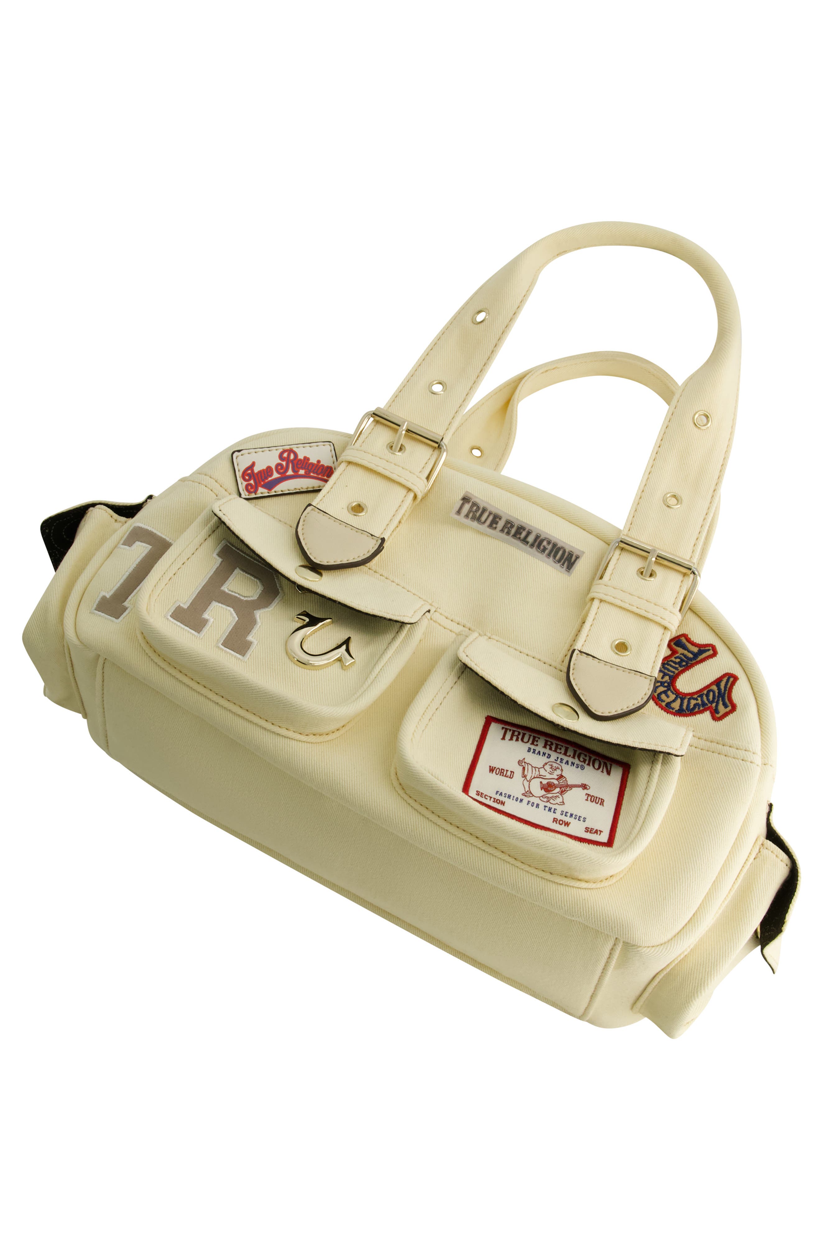 Multi-Patch Satchel, Alternate, color, BEIGE
