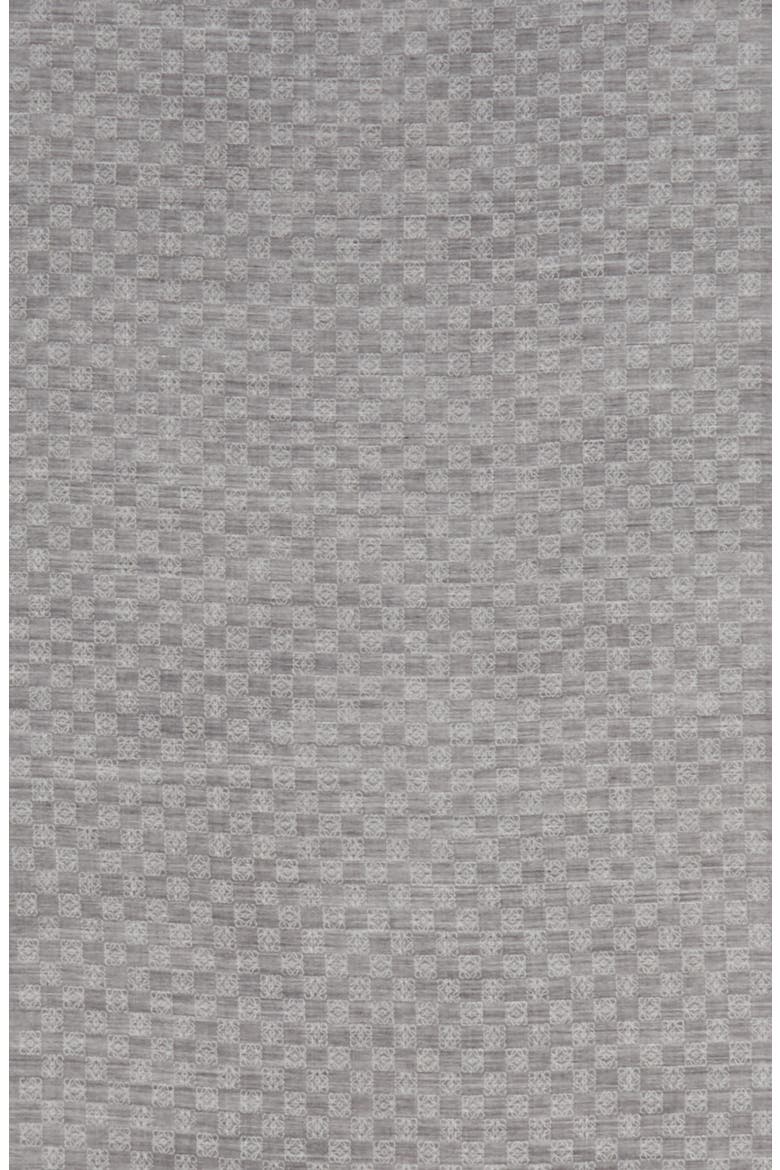 Monogram Wool & Silk Scarf, Alternate, color, GREY
