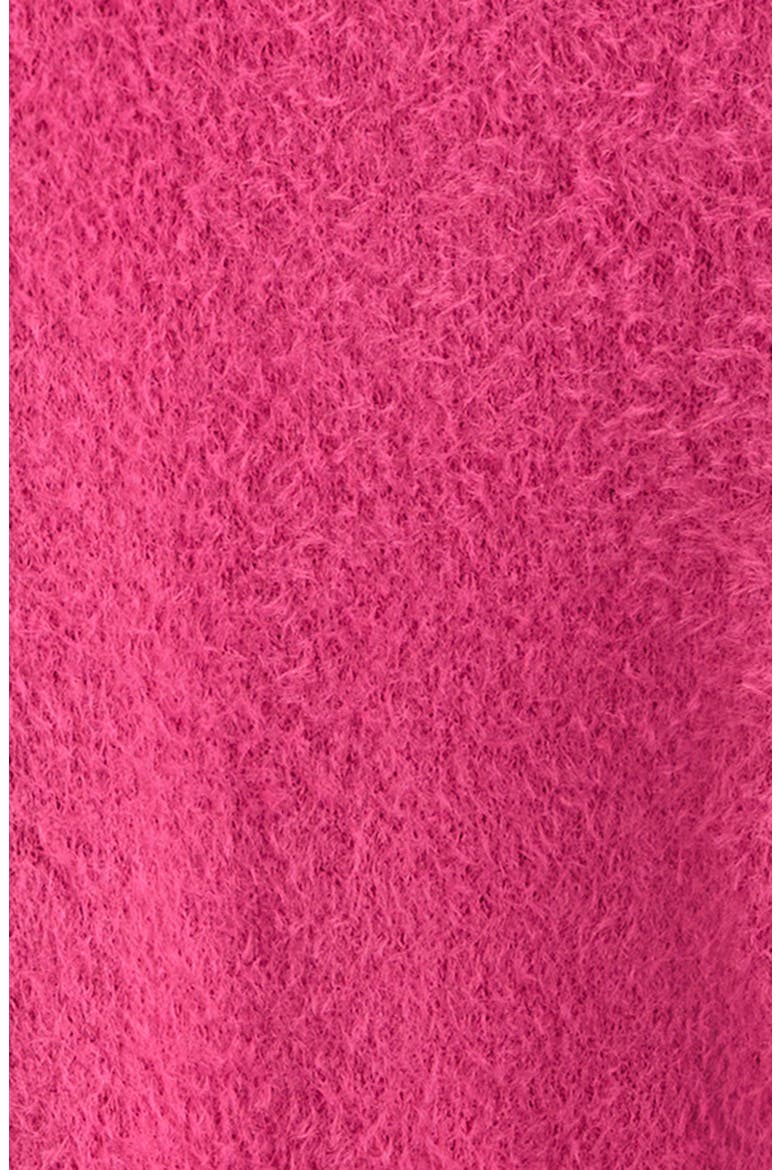 Kids' Fuzzy Cropped Cardigan, Alternate, color, PINK FUCHSIA