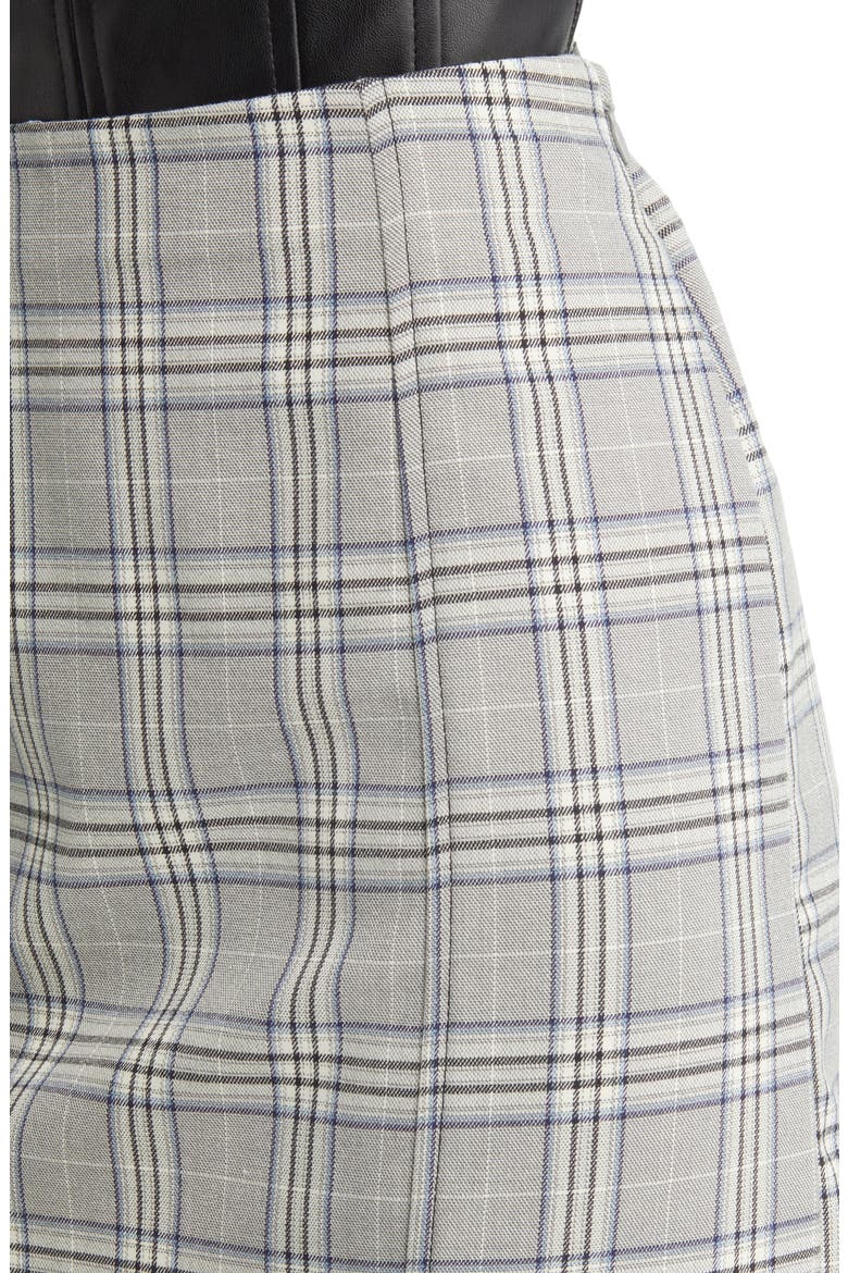 Plaid Miniskirt, Alternate, color, BLACK- BLUE POLY CHECK