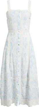 LoveShackFancy Judalon Lace A-Line Dress