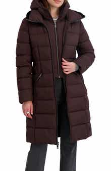 Tahari Greta Longline Hooded Coat