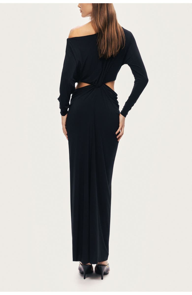 Nocturne One-Shoulder Cut-Out Maxi Dress, Alternate, color, Black