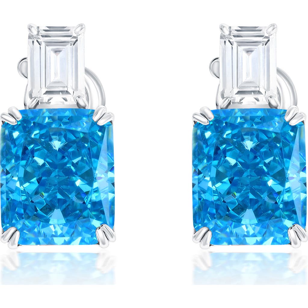 Suzy Levian Gala Firework Stud Earrings In Blue