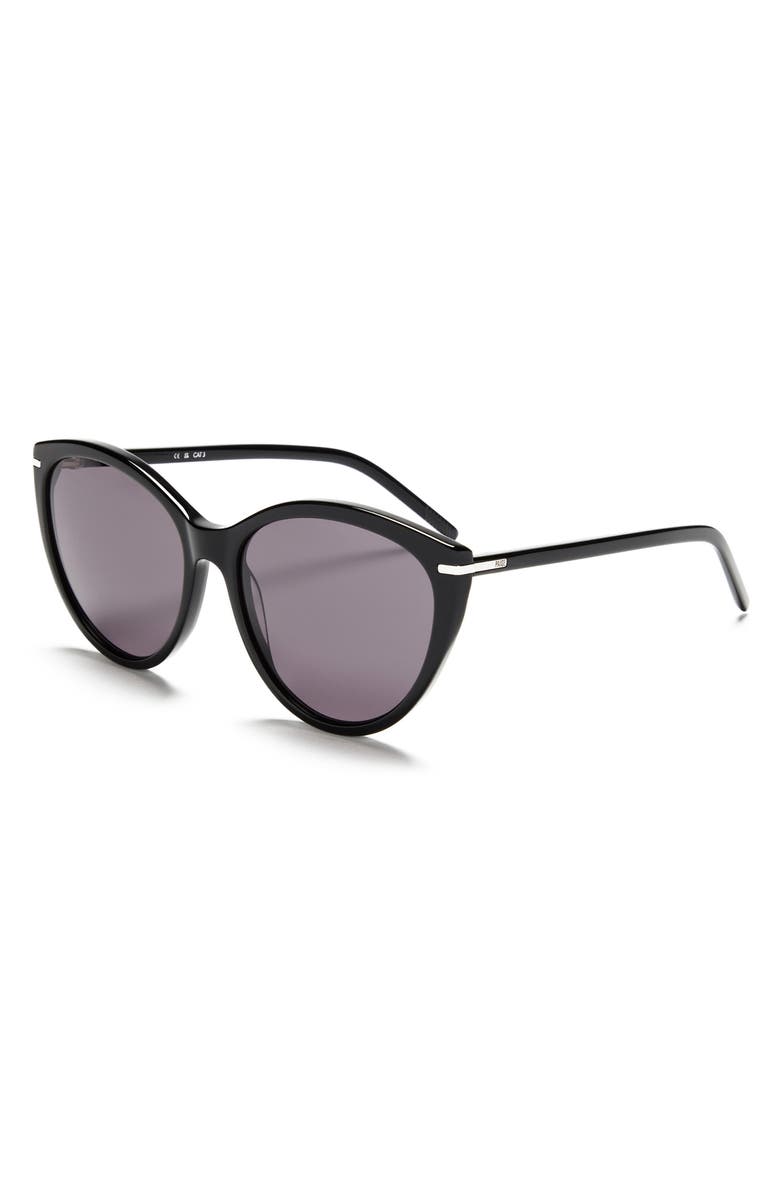 PAIGE Riley 59mm Cat Eye Sunglasses, Alternate, color, Black