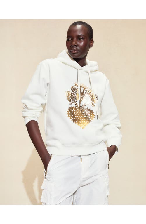 Cynthia Rowley Heart Of Gold Hoodie In White