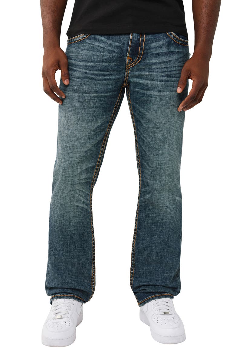 Ricky Super T Flap Straight Jeans, Main, color, SIDELINE RAW DARK WASH