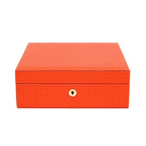 Rapport London Charlotte Jewelry Box In Orange