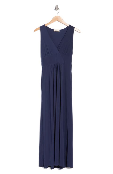 Sleeveless V-Neck Midi Dress