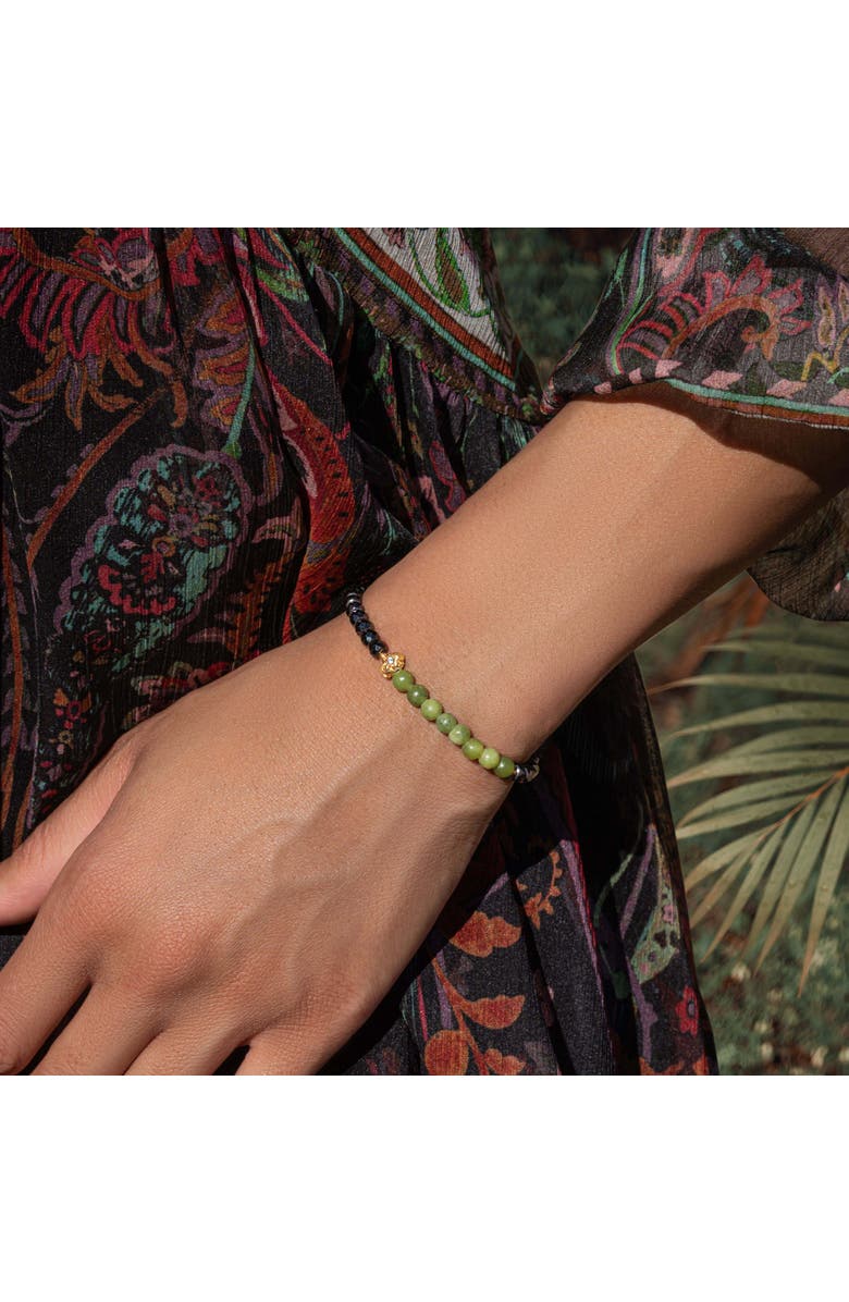 Karma and Luck Enlightened Approach - Jade Buddha Hematite Luck Bracelet, Alternate, color, Black/Green/Gold