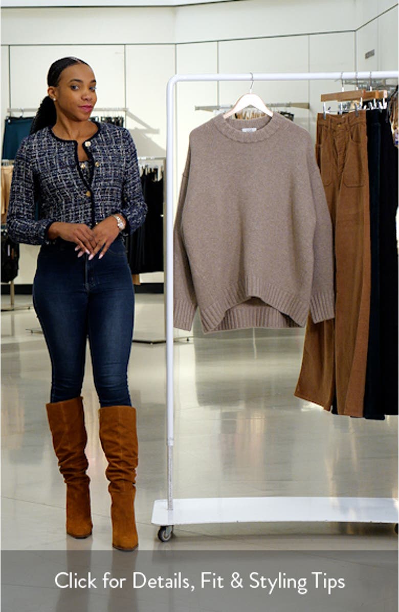 Oversize Cashmere Crewneck Sweater, sales video thumbnail