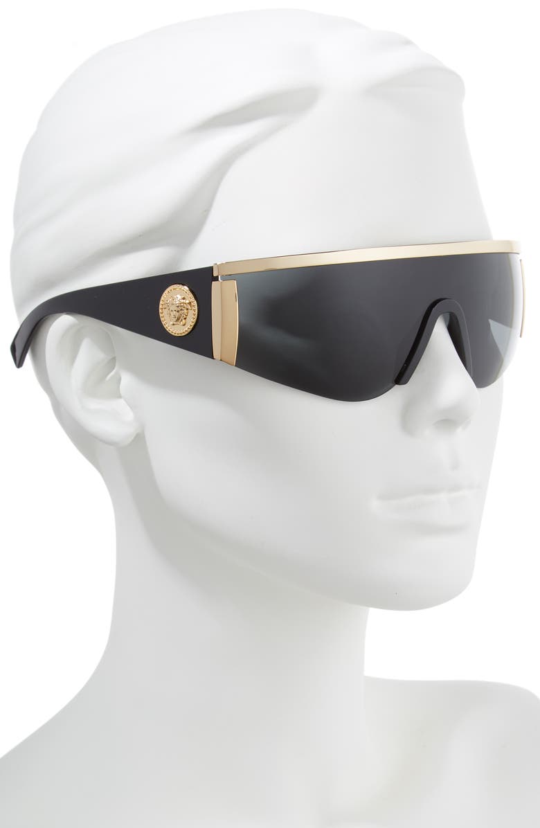 Versace Tribute 147mm Shield Sunglasses, Alternate, color,