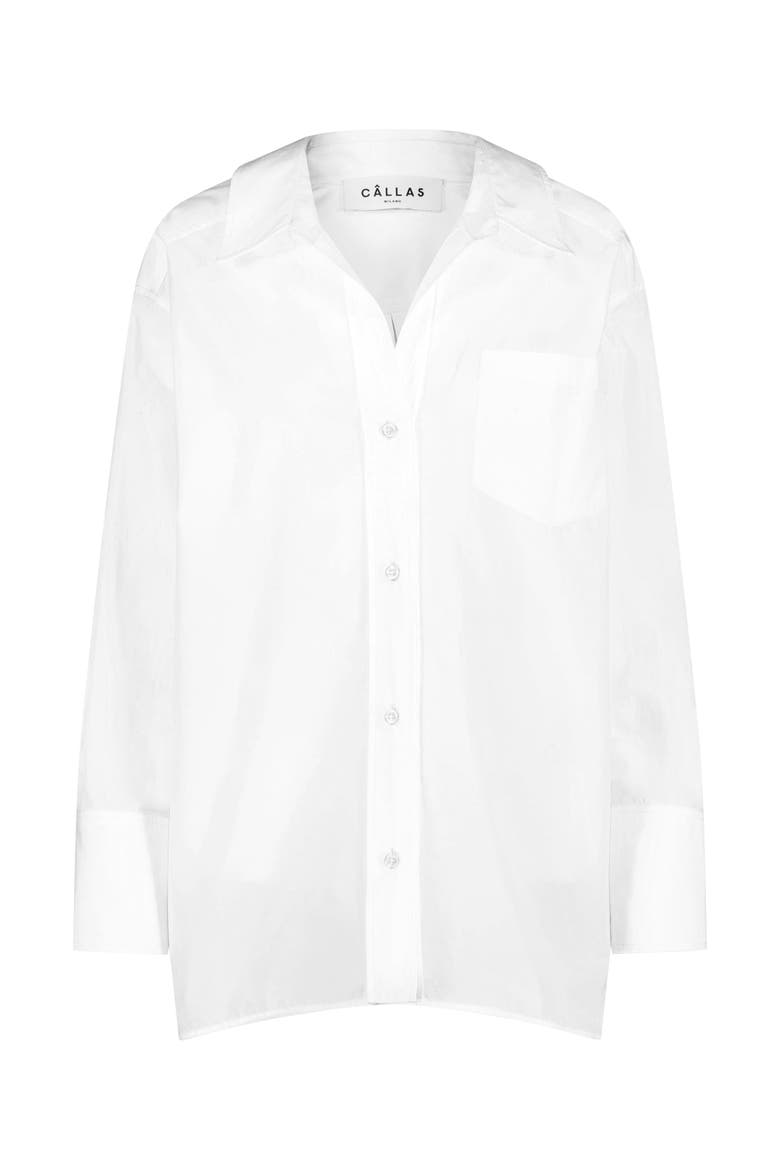 Petra Cotton Poplin Boyfriend Oversize Shirt, Main, color, White