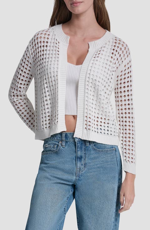 Open Stitch Cotton Cardigan