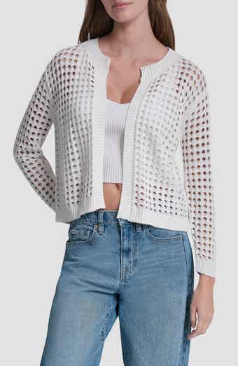 Open Stitch Cotton Cardigan