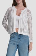 DKNY Jeans Open Stitch Cotton Cardigan