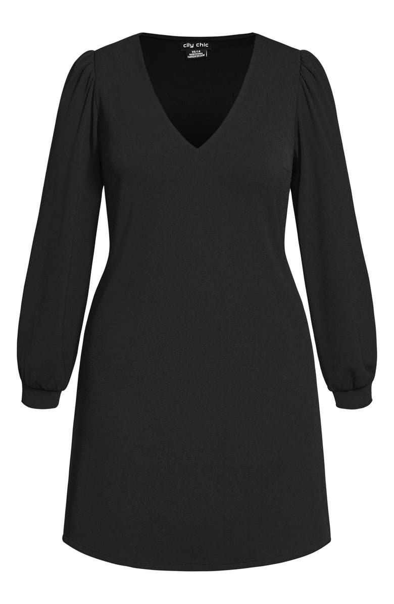 City Chic Quiero Long Sleeve Shift Dress, Alternate, color, 