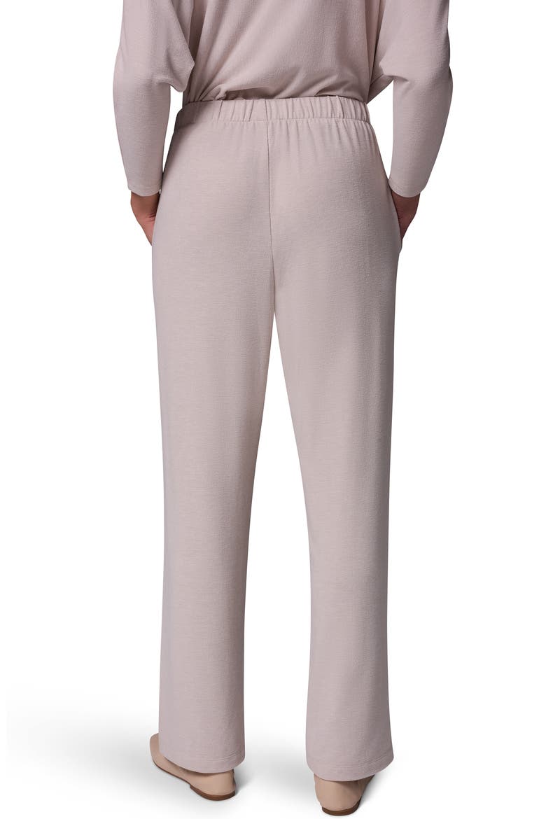 Pleated Brushed Jersey Pants, Alternate, color, OAT HEATHER