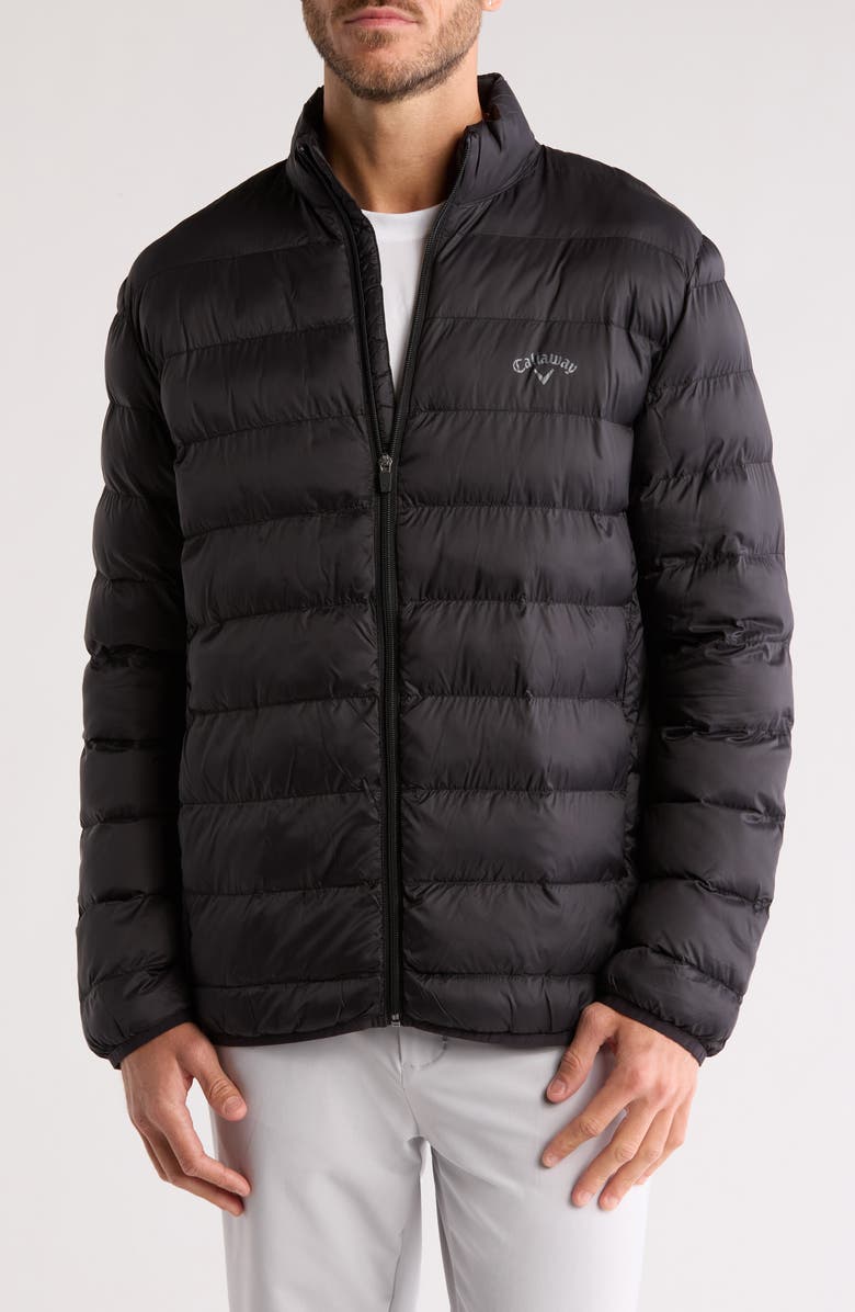 Callaway Golf<sup>®</sup> Channel Quilted Puffer Jacket, Main, color, Caviar