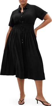 City Chic Aria Tie Waist Shirtdress
