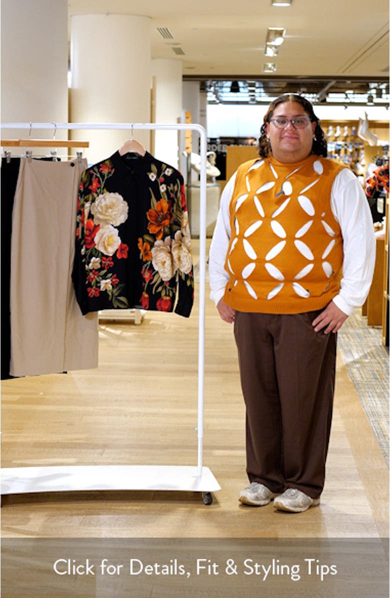 The Shae Floral Stretch Silk Button-Up Shirt, sales video thumbnail