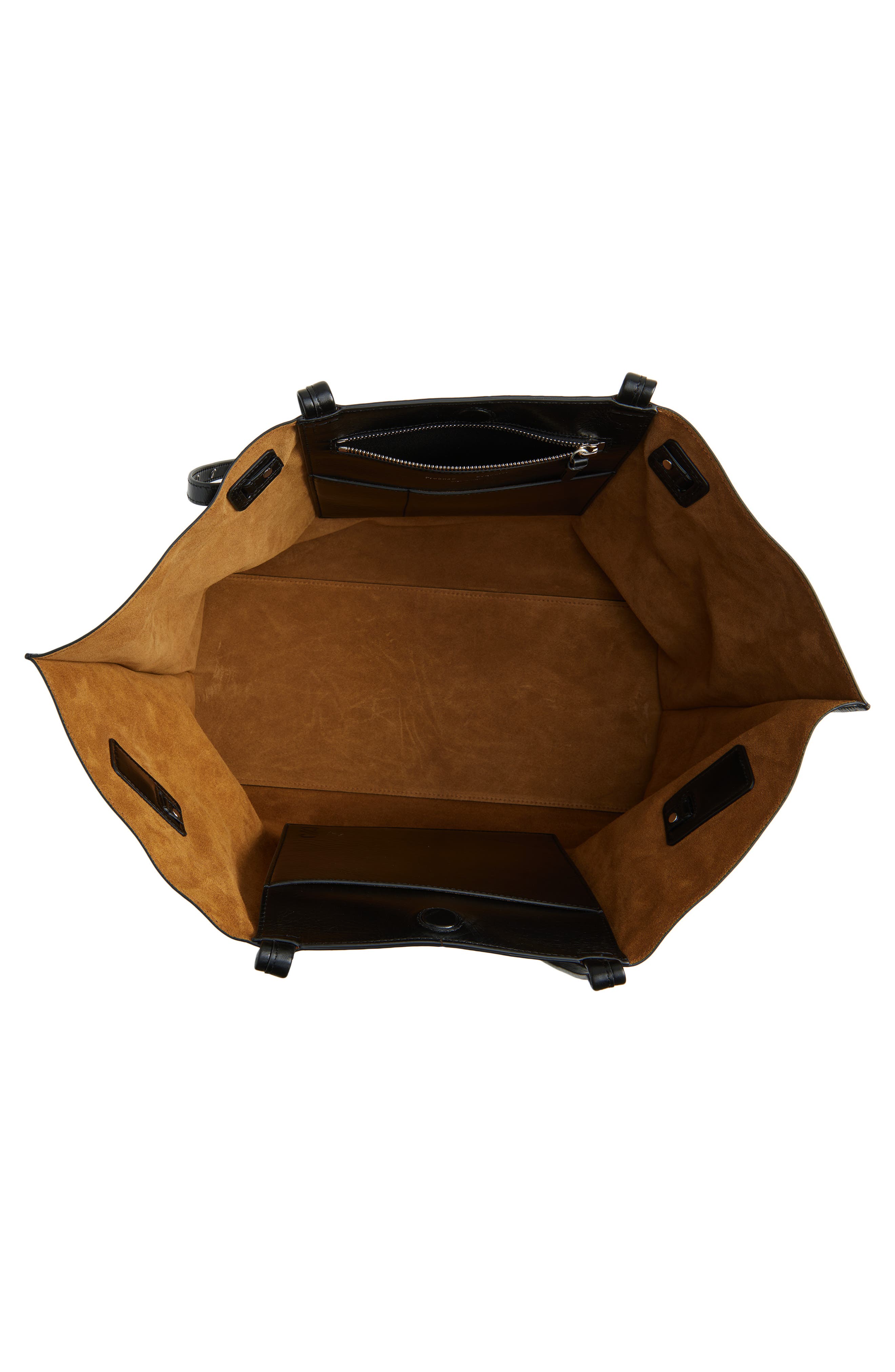 Proenza Schouler Days Leather Tote, Alternate, color, Black