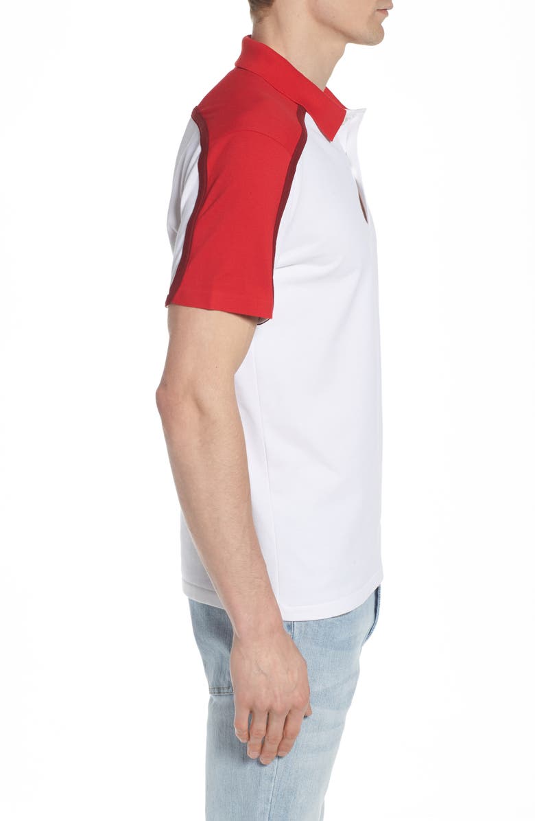 Lacoste Made in France Colorblock Piqué Polo, Alternate, color, 