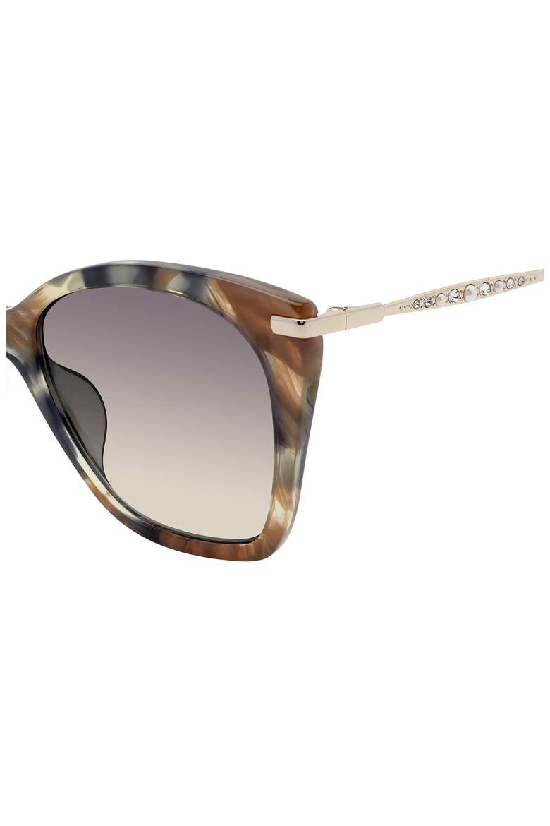 56mm Gradient Cat Eye Sunglasses, Alternate, color, BEIGE GREY HAVANA
