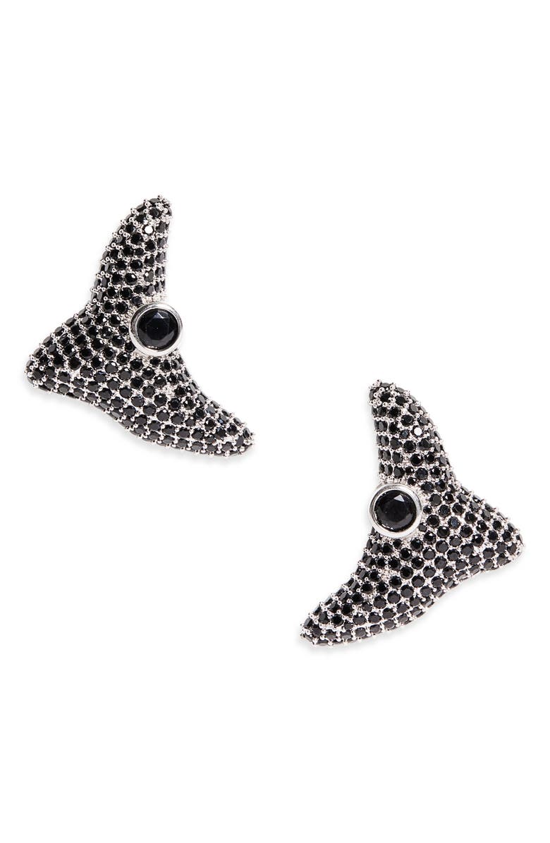 Collina Strada Super Trigon Stud Earrings, Main, color, Black Diamond