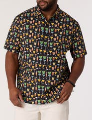 Synrgy by DXL Big & Tall Multi Drink Patterned Sport Shirt