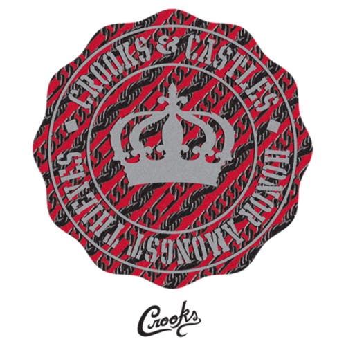 Crooks & Castles Honor Amongst Thieves Red Badge Front And Back Graphic T-shirt In White