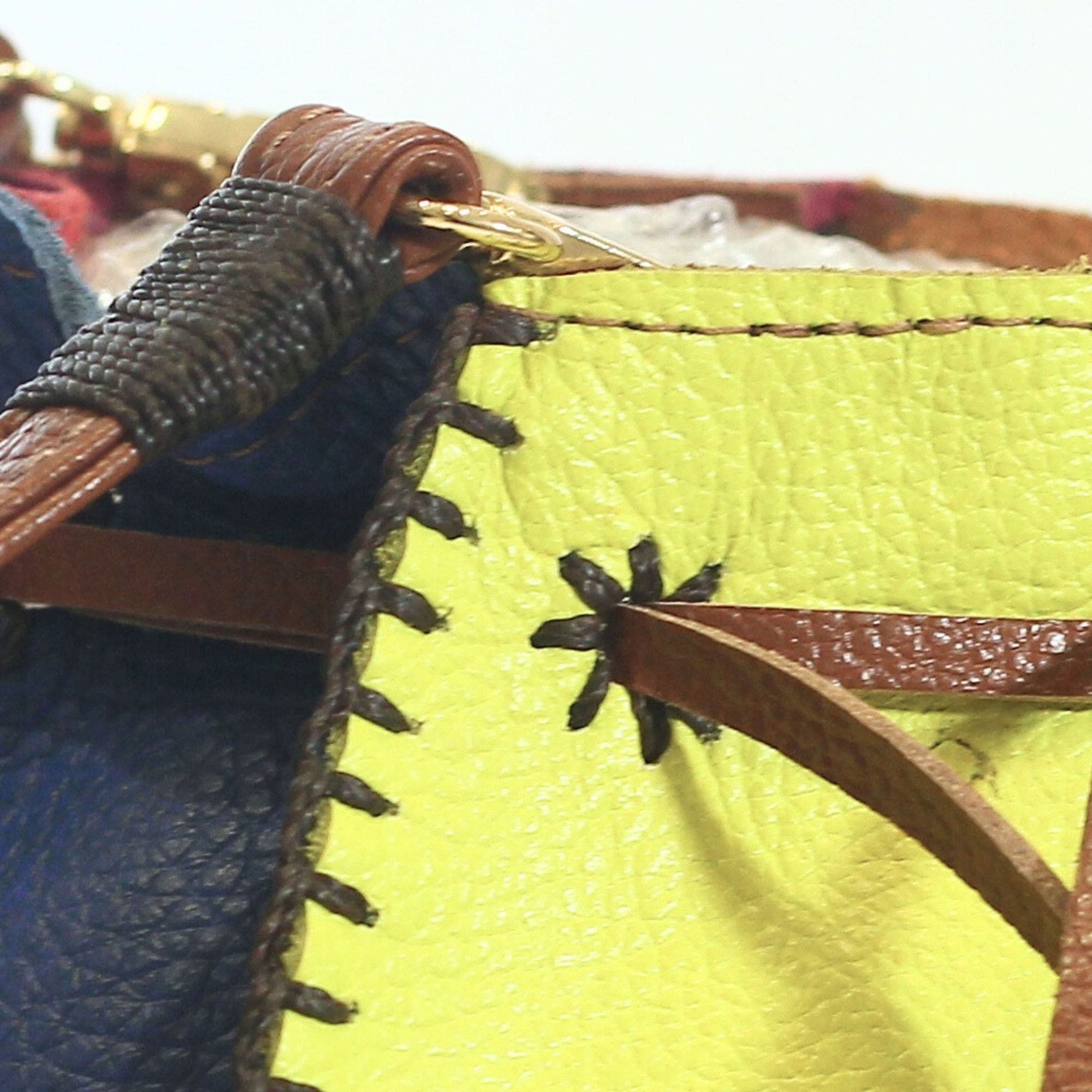 Mini Bucket Pouch Leather Bag, Alternate, color, Rainbow