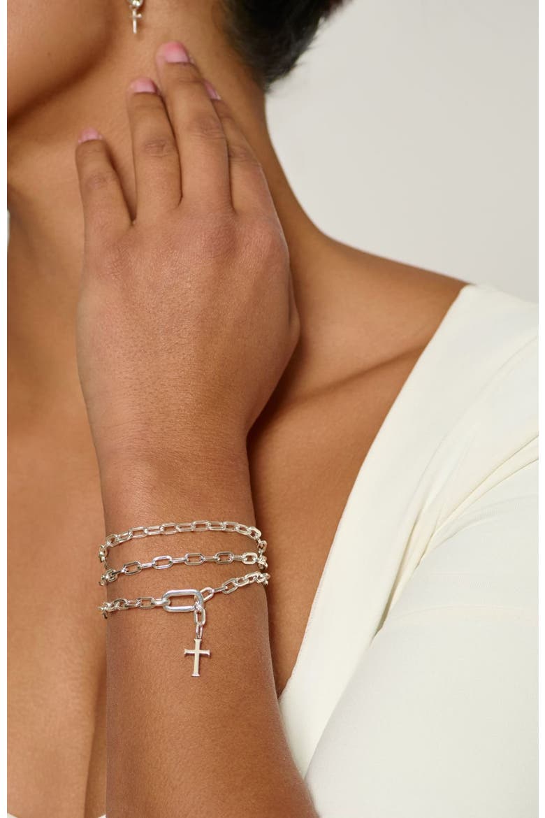 Chain Breaker Convertible Wrap Necklace / Bracelet, Alternate, color, Sterling Silver