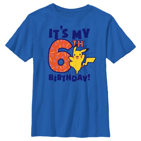 Boys' It’s My 6th Birthday Pikachu Graphic Short Sleeve T-shirt