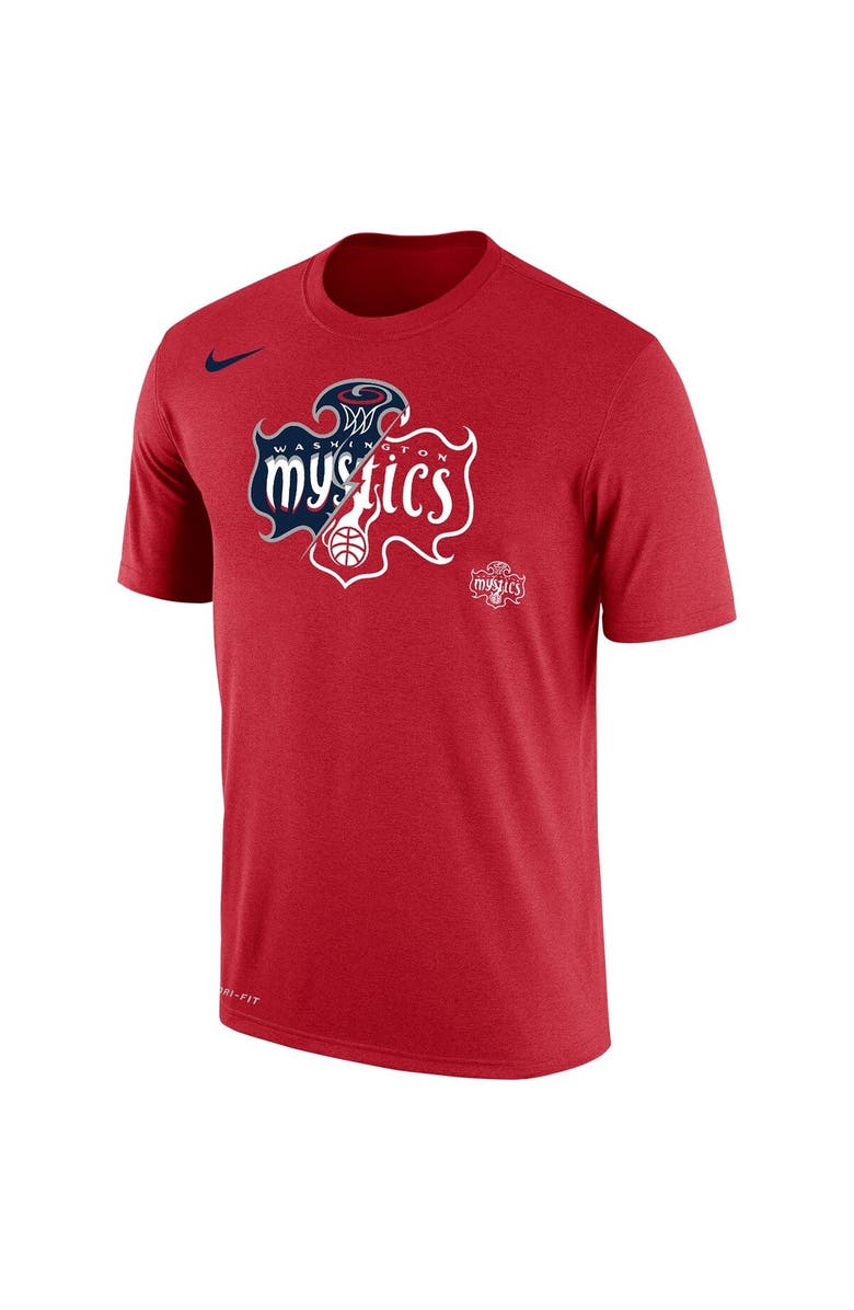 Nike Unisex Nike Red Washington Mystics Split Logo Performance T-Shirt, Alternate, color, 