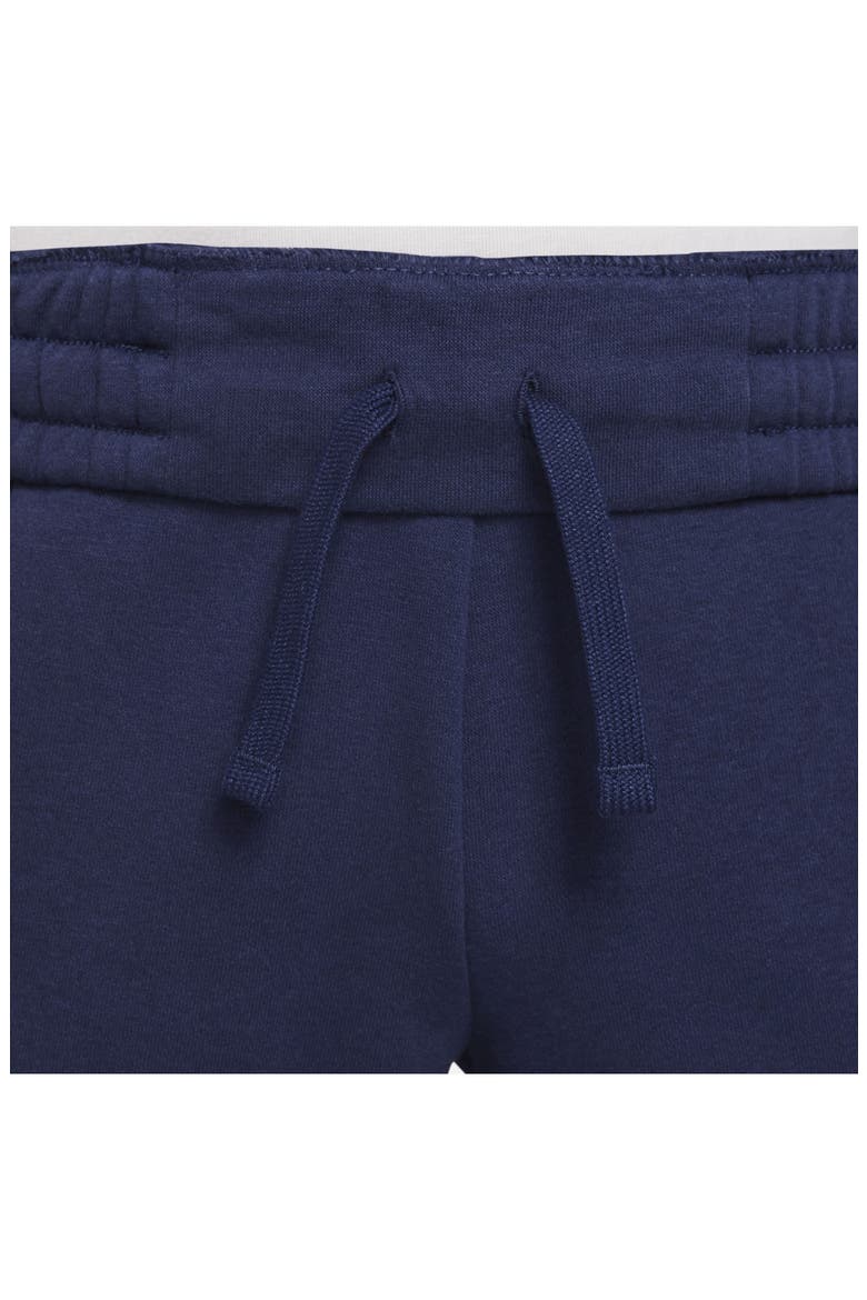 Kids' Fleece Basketball Joggers, Alternate, color, MIDNIGHT NAVY/ WHITE