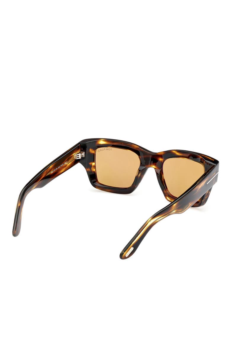 Ilias 50mm Square Sunglasses, Alternate, color, SHINY HONEY BROWN / AMBER
