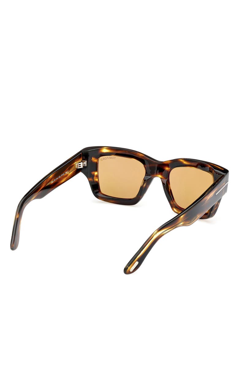 TOM FORD Ilias 50mm Square Sunglasses, Alternate, color, Shiny Honey Brown / Amber