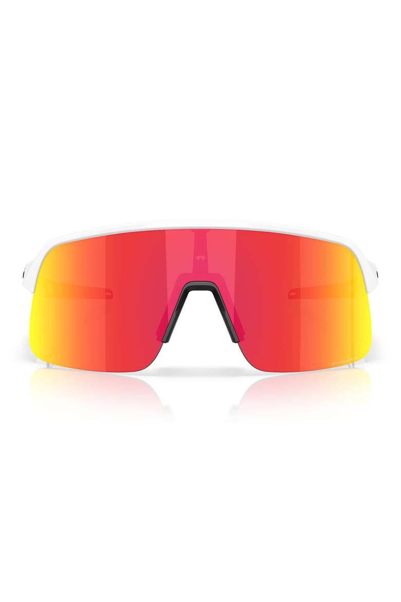 Prizm™ Everyday 34mm Rectangular Sunglasses, Main, color, MATTE WHITE PRIZM RUBY